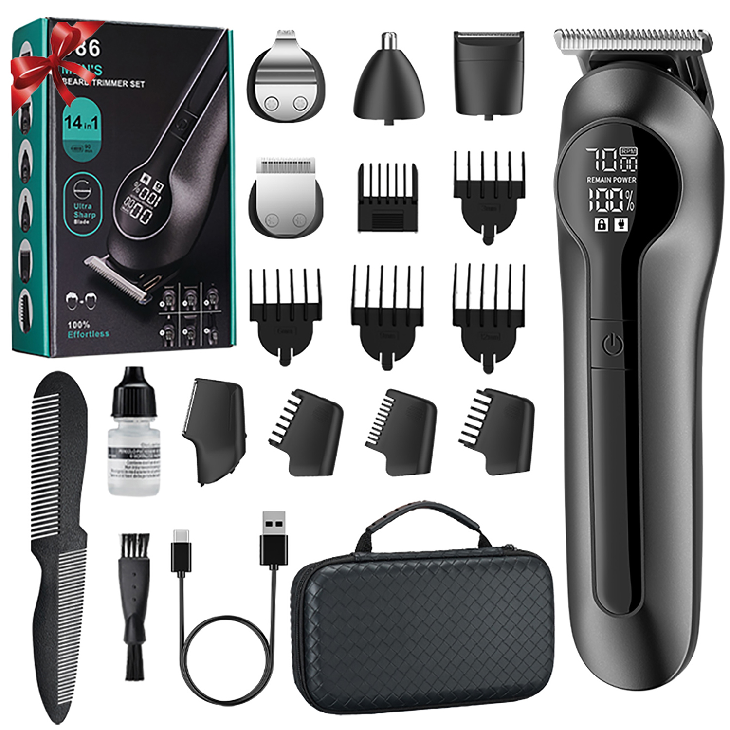 Mens Grooming Barber - Hair Clipper for Men, Professional Cordless