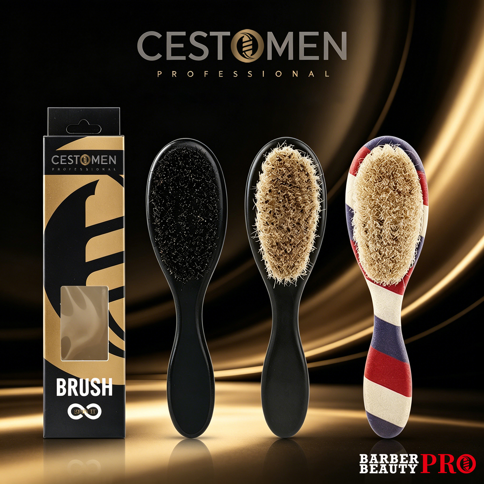 Mens Grooming Barber - 1pc Professional Barber Fade Brush for