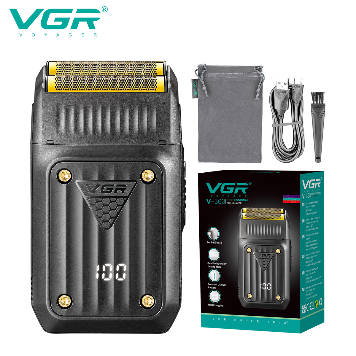 Eyebrow Razor Trimmer - VGR 363 Razor Electric Shaver Professional