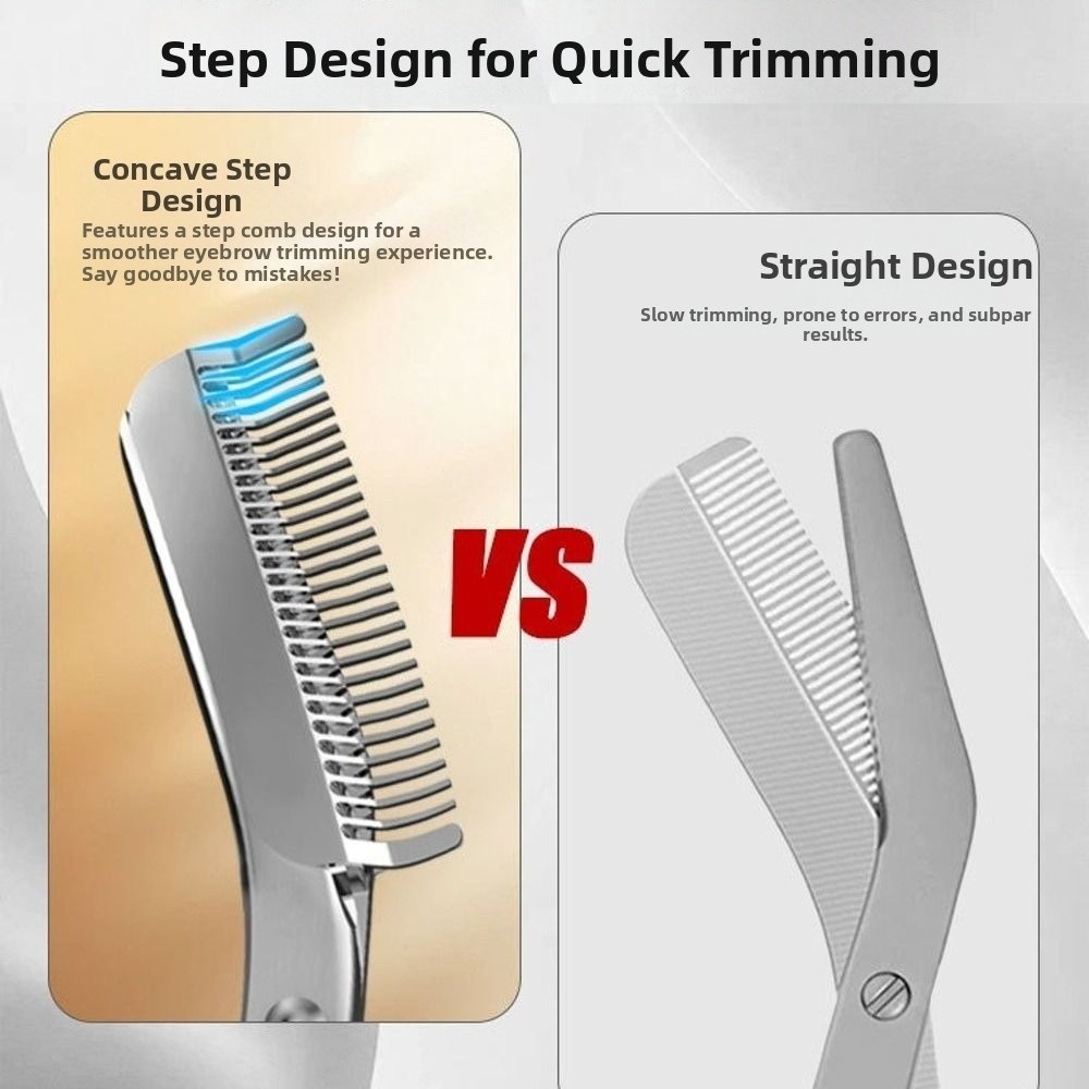 Stainless Steel Eyebrow Scisso - مراجعة Men'S Grooming Makeup وسعره