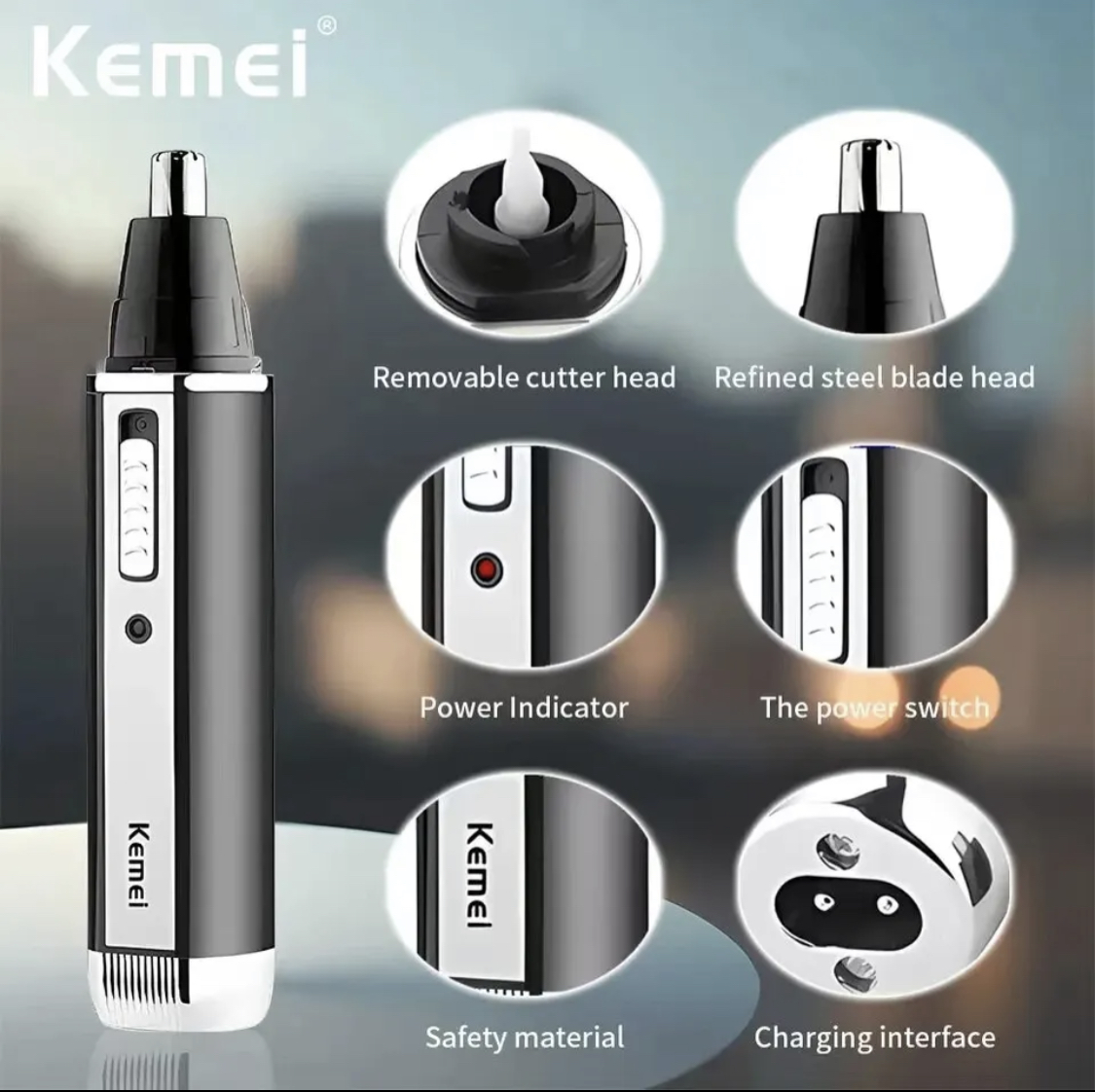 Kemei-6630 Nose Hair Trimmer F - مراجعة Men'S Grooming Ear Hair وسعره