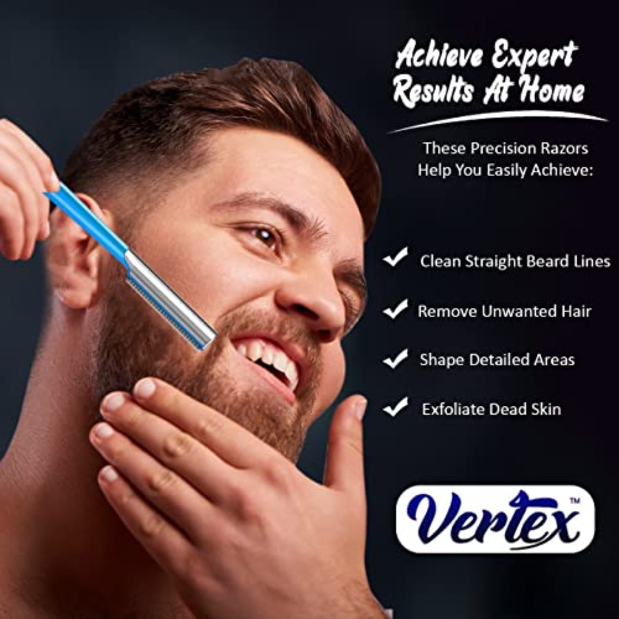 Beard Shaping Razor Tool Musta - مراجعة Men'S Grooming Razor Kit وسعره