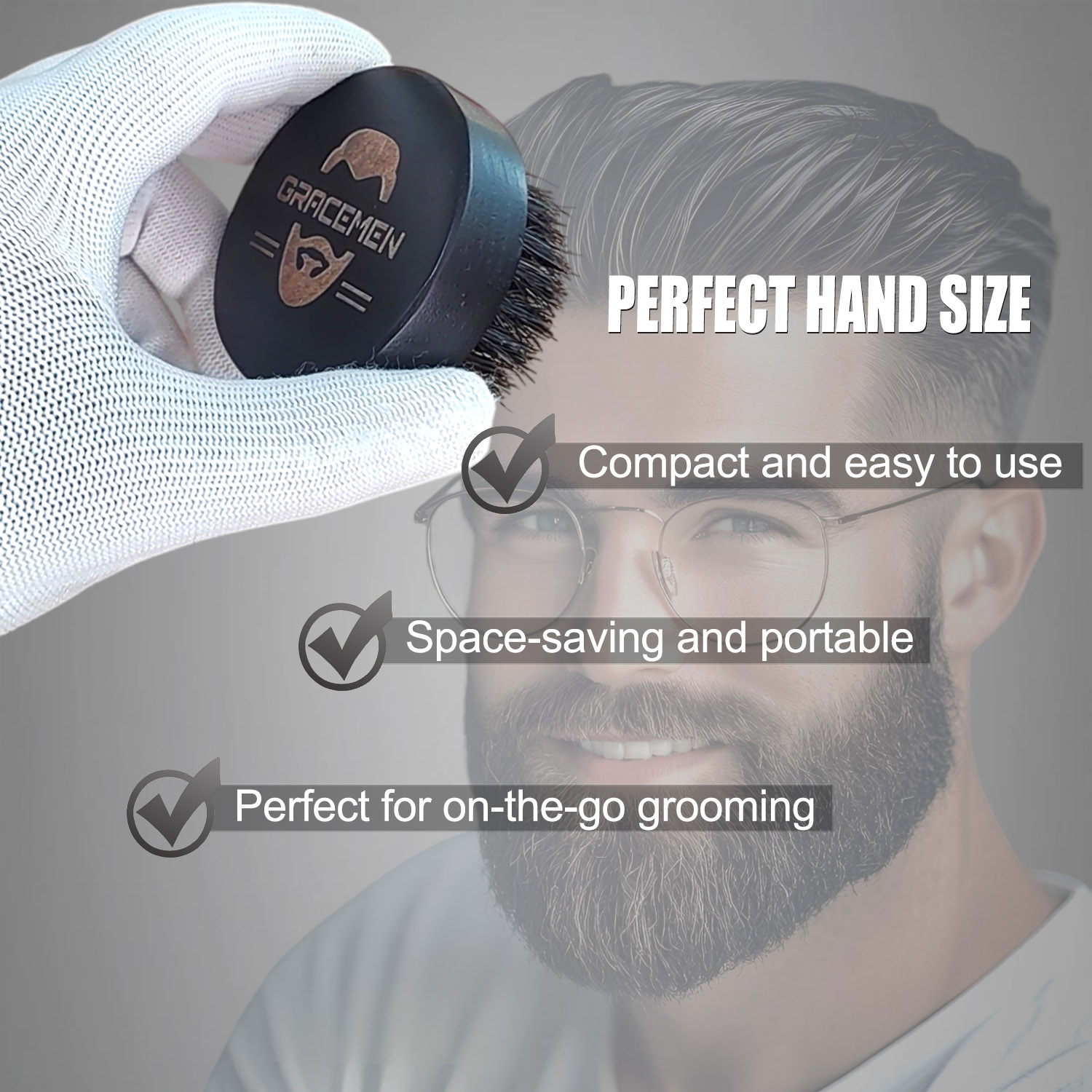 Round Beard Brush for Men – 10 - مراجعة Men'S Grooming Facial وسعره