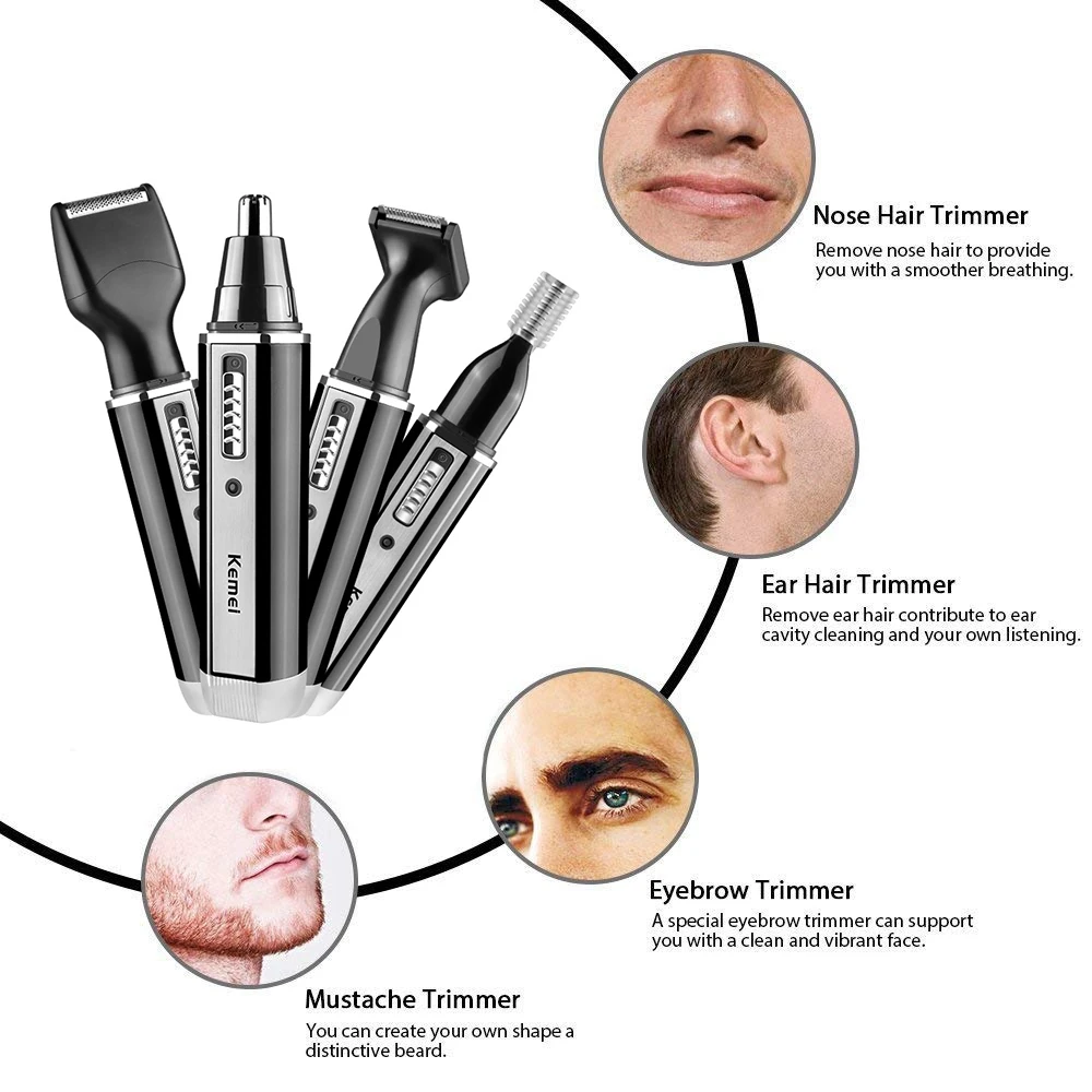 Kemei rechargeable electric al - مراجعة Men'S Grooming Facial وسعره