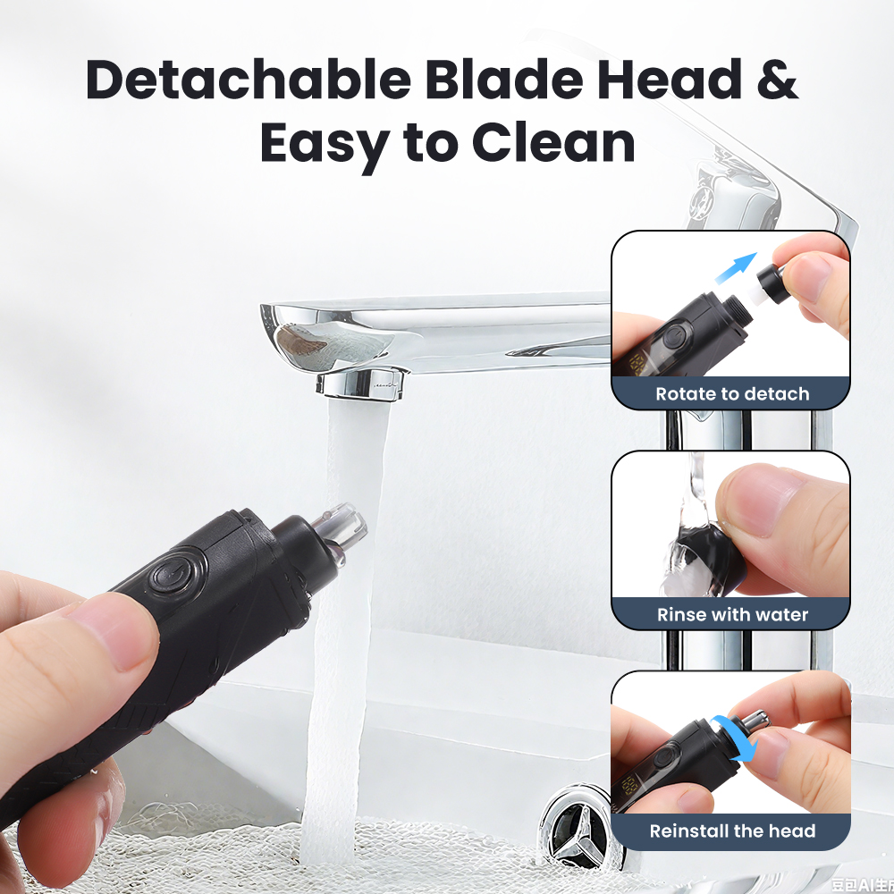Rechargeable Nose Hair trimmer - مراجعة Men'S Grooming Facial وسعره