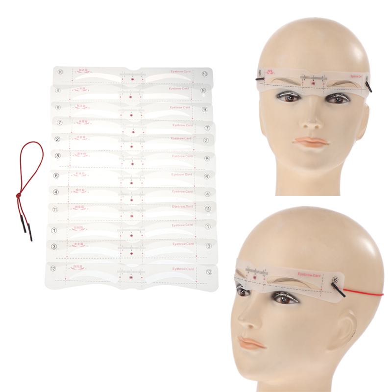 12Pcs Eyebrow Stencil Set Reus - مراجعة Men'S Grooming Makeup وسعره