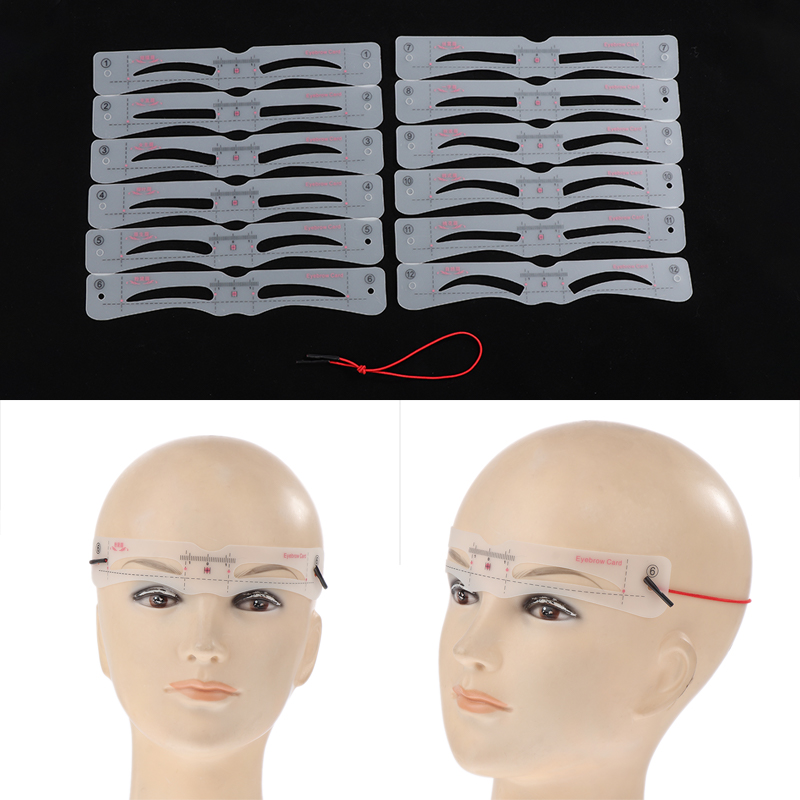 12Pcs Eyebrow Stencil Set Reus - مراجعة Men'S Grooming Makeup وسعره