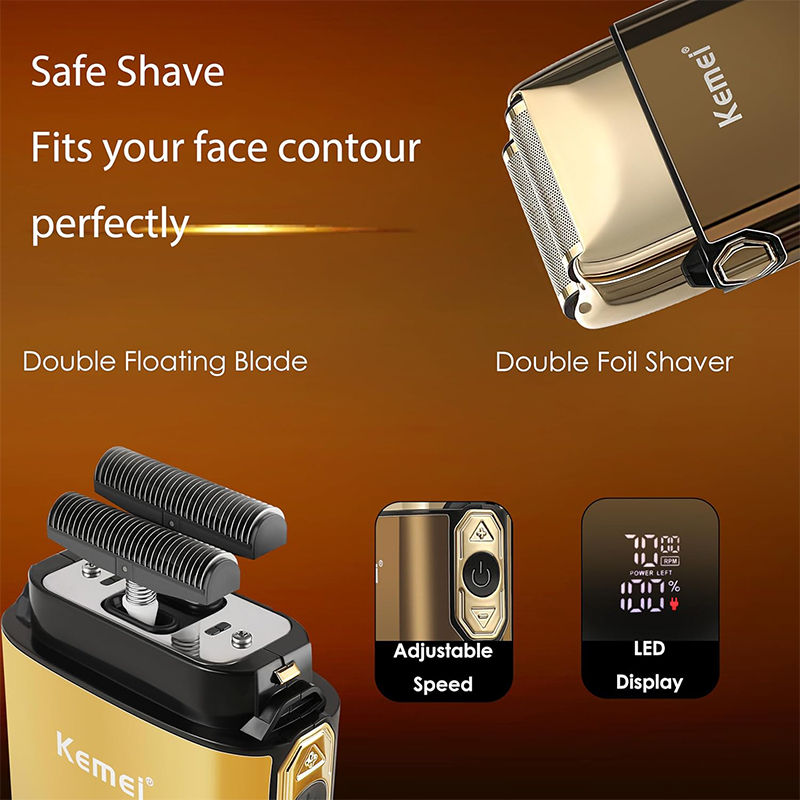 Kemei KM-TX10 T9 Hair Trimmer  - مراجعة Men'S Grooming Razor Kit وسعره