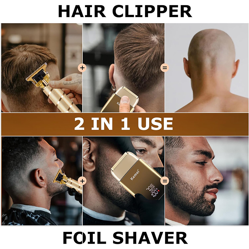 Kemei KM-TX10 T9 Hair Trimmer  - مراجعة Men'S Grooming Razor Kit وسعره