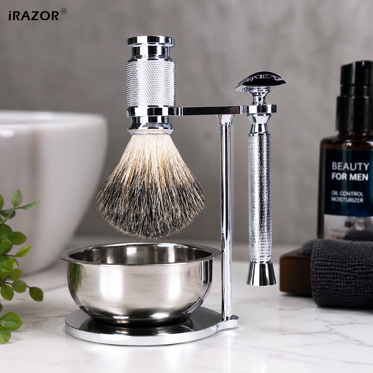 iRAZOR Double Edge Safety Razo - مراجعة Men'S Grooming Razor Kit وسعره