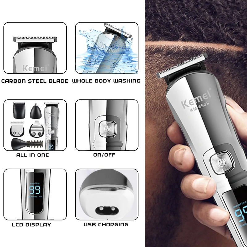 Kemei Professional Multifuncti - مراجعة Men'S Grooming Razor Kit وسعره