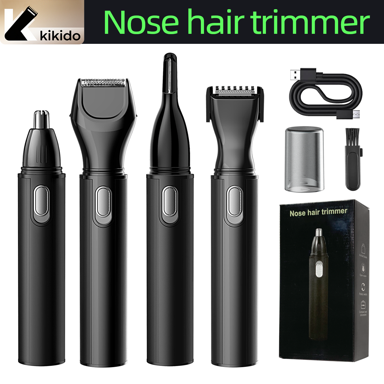 KIKIDO 4 in 1 Nose Hair Trimme - مراجعة Men'S Grooming Ear Hair وسعره