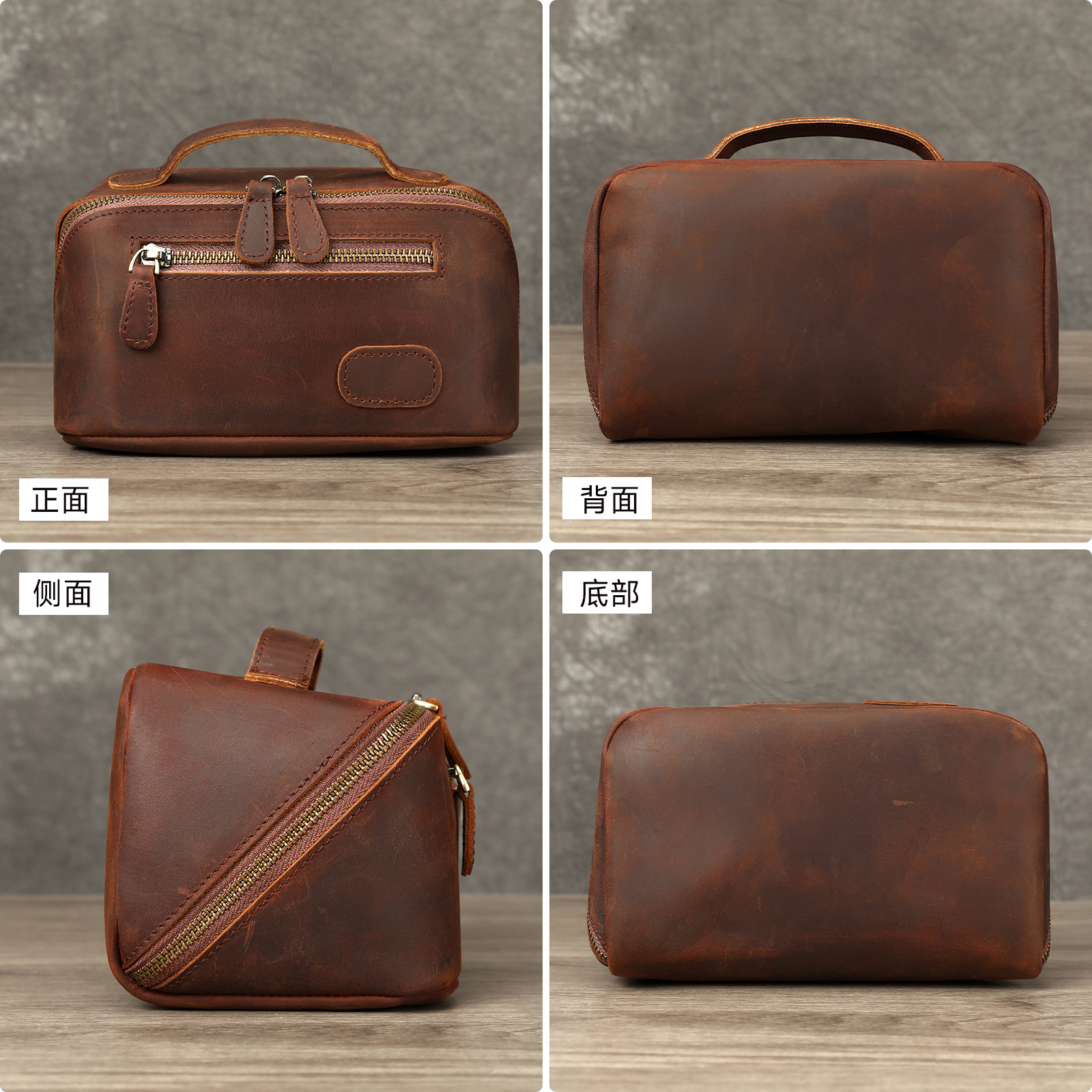 Vintage Crazy Horse Leather To - مراجعة Mens Vintage Grooming Kit وسعره